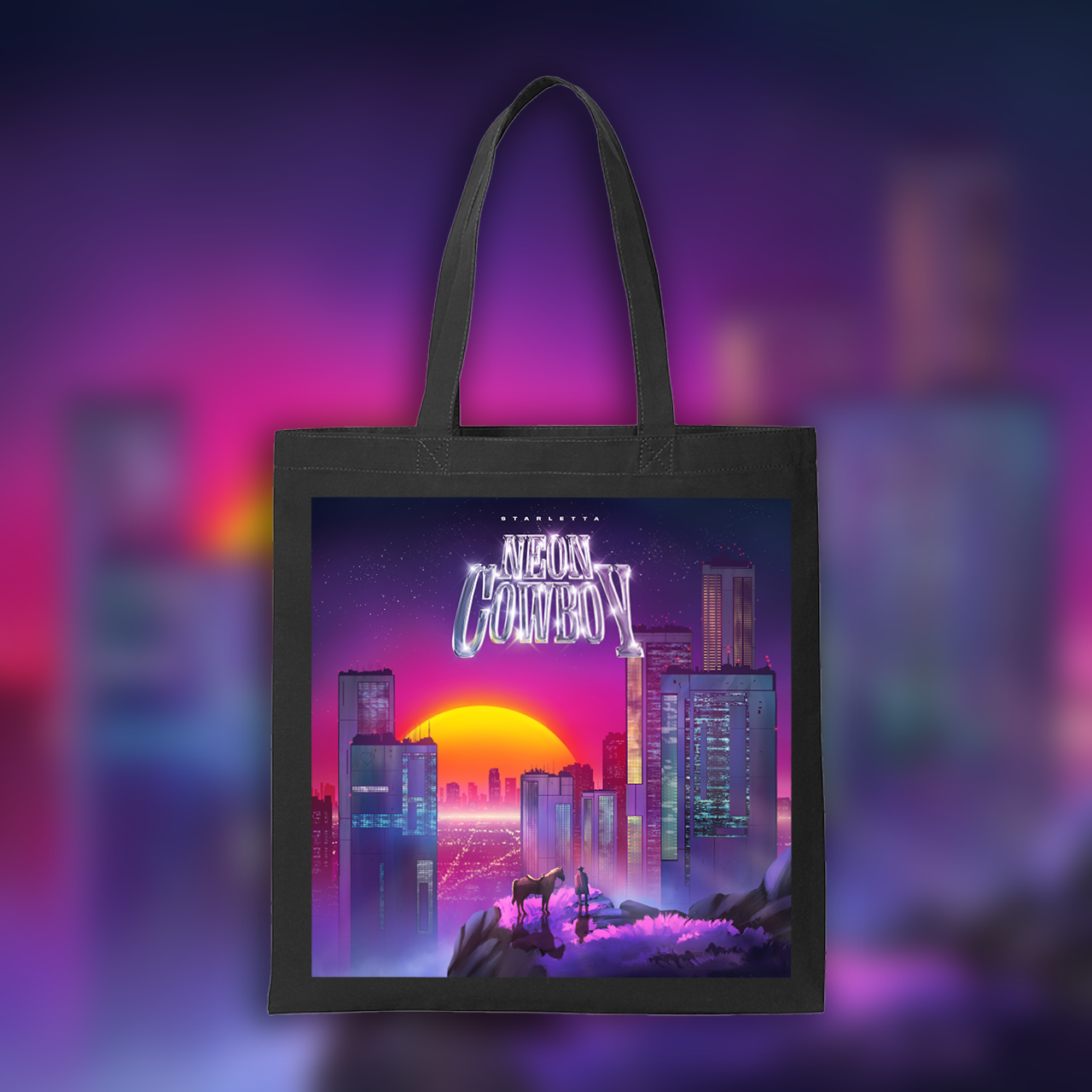 Neon Cowboy Tote