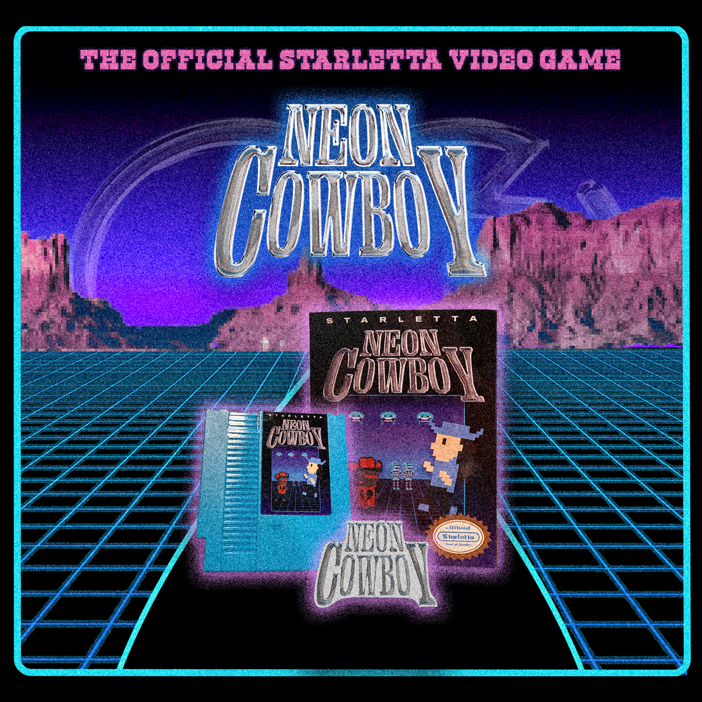“Neon Cowboy” Video Game (NES CART)